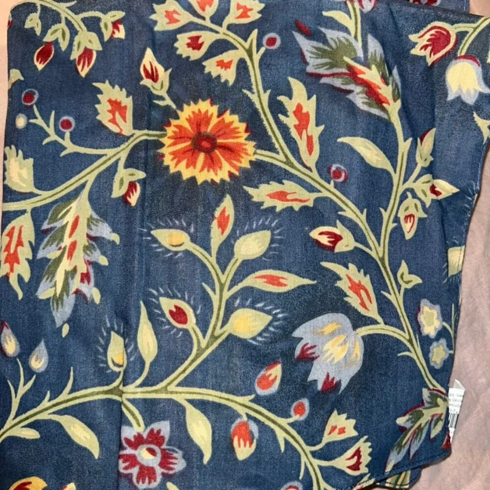 Wakefield French Provencal reversible flower stripes chambray cotton four napkin